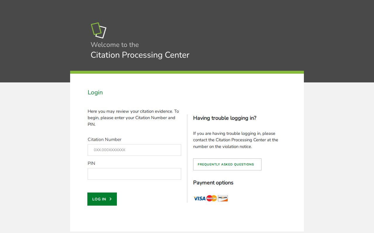 Officially linked Waterloo civil automated traffic citation vendor portal